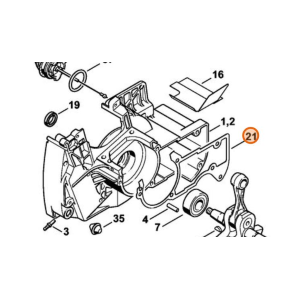 STIHL GUARNIZIONE CARTER MOTORE PER MOTOSEGA MS 460 ORIGINALE