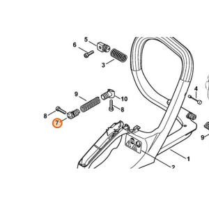 STIHL TAPPO MOLLA ANTIVIBRANTE PER MOTOSEGA MS 171 181 211 ORIGINALE