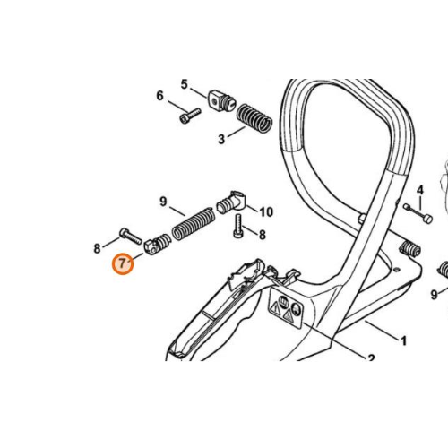 STIHL TAPPO MOLLA ANTIVIBRANTE PER MOTOSEGA MS 171 181 211 ORIGINALE