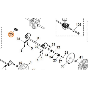 STIHL PIGNONE DESTRO PER RASAERBA VIKING MB 415 455 465 505 650 4 3 ORIGINALE
