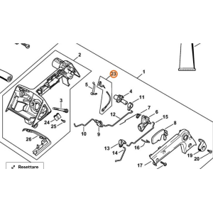 STIHL MOLLA DI CONTATTO CON CAVO DI MASSA PER MOTOSEGA MS 200 T ORIGINALE