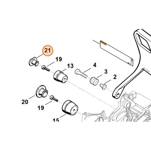 STIHL TAPPO PER AMMORTIZZATORE 028 046 066 MS 440 460 461 650 660 ORIGINALE