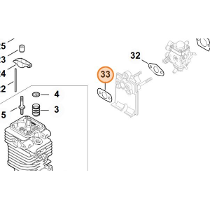 STIHL GUARNIZIONE TRA FLANGIA E CILINDRO PER HT FS FR KM 130 FS 310 ORIGINALE