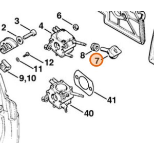 STIHL POMELLO LEVA REGOLAZIONE ARIA CARBURATORE DECESPUGLIATORE FS 280 ORIGINALE