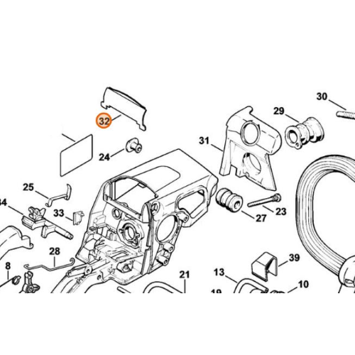 STIHL ALETTA CONTROLLO TEMPERATURA MOTOSEGA MS 210 230 250 ORIGINALE