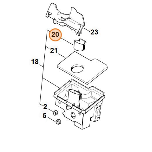 STIHL INSERTO PER SUPPORTO FILTRO MOTOSEGA 017 018 MS 170 180 ORIGINALE