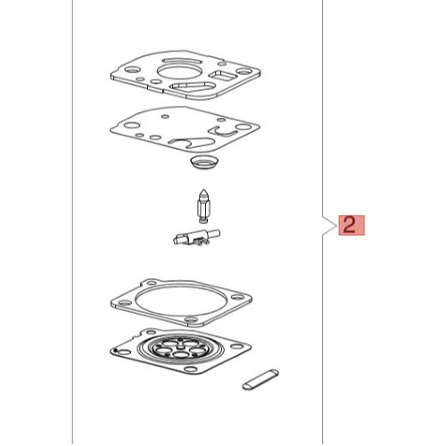 KIT RIPARAZIONE CARBURATORE C1Q PER SOFFIATORE EFCO SA 2500 OLEO MAC BV 250