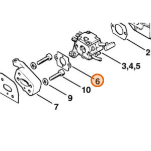 STIHL GUARNIZIONE TRA FLANGIA E CARBURATORE BR BT FR FS 106 ORIGINALE