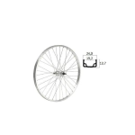 RUOTA ANTERIORE 28X1 5/8"-3/8" ALLUM. SENZA DADO PERNO 3/8"