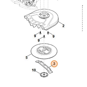 STIHL Lama di Taglio 370 mm per Robot Rasaerba MI 422 RMI 422 522 IMOW Originale