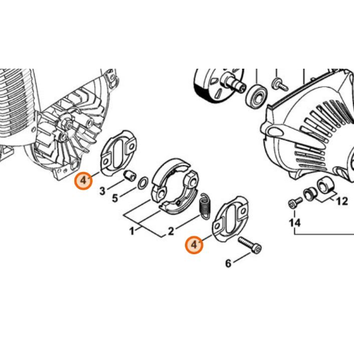 STIHL Coppia Disco di Protezione per Frizione Decespugliatore FS 89 90 91 94 100 111 130 131 311 Originale