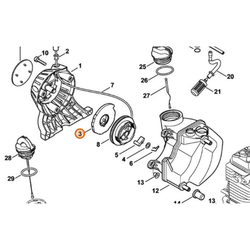 STIHL Molla Avviamento Decespugliatore FS 89 90 91 100 111 130 131 311 310 FR 130 131