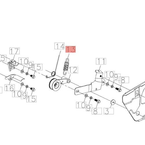 MOLLA TENDICINGHIA MOTOZAPPA EFCO MZ 2097 RK 2098 RKS