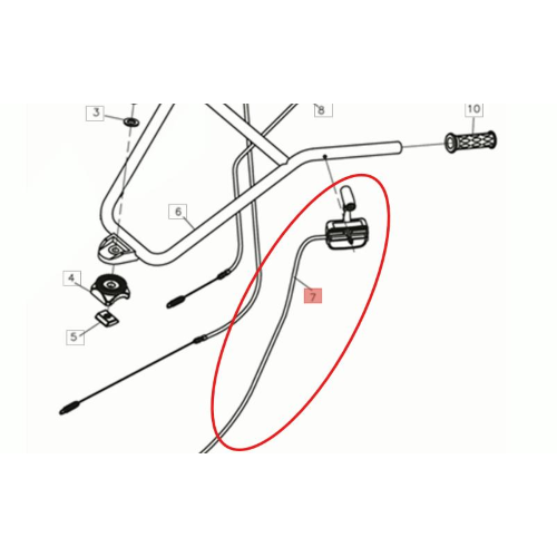 EFCO Cavo Acceleratore Motozappa MZ 2055 K 2075 RKS e OLEOMAC MH 155 K 175 RKS Originale