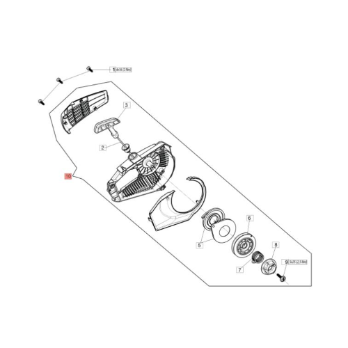 EFCO Carter Avviamento Completo per Motosega MTT 2500 Originale