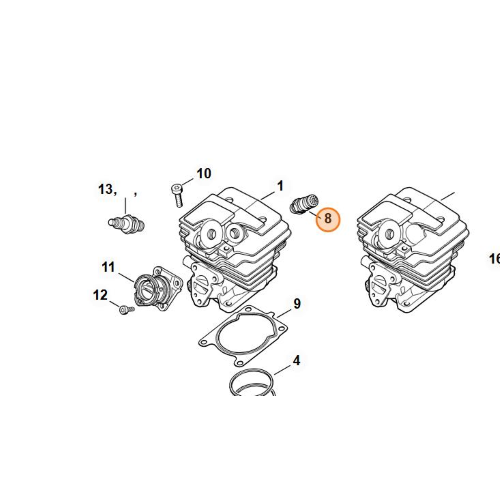 STIHL Valvola di Decompressione per Motosega MS 241 e MS 500i Originale