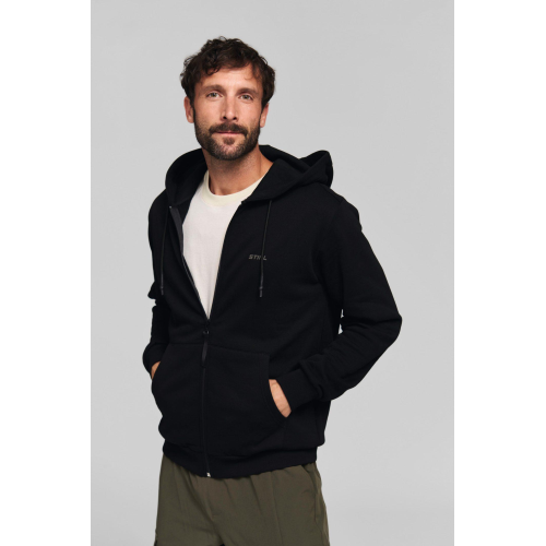 Felpa con Cappuccio STIHL 100 Anni REFLECTIVE Anniversario Tg L Nero Unisex Cotone