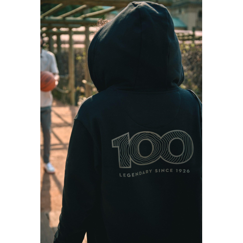 Felpa con Cappuccio STIHL 100 Anni REFLECTIVE Anniversario Tg L Nero Unisex Cotone