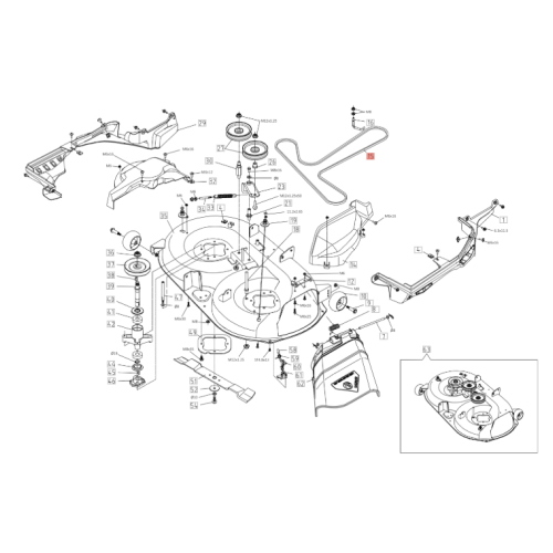 Cinghia Piatto Lame Trattorino EFCO OleoMac 99L 14,5 K 12,5 KM Originale