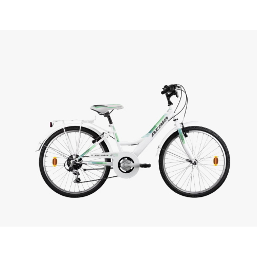 ATALA BICI CITY BIKE PER BAMBINA 24" TOSCANA 6 VELOCITA' BIANCO VERDE