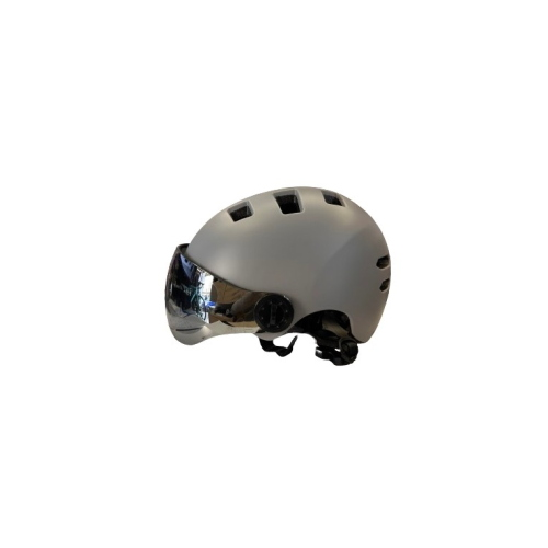 ATALA Casco Bici URBAN 55-58 cm con Visiera a Specchio Grigio Opaco