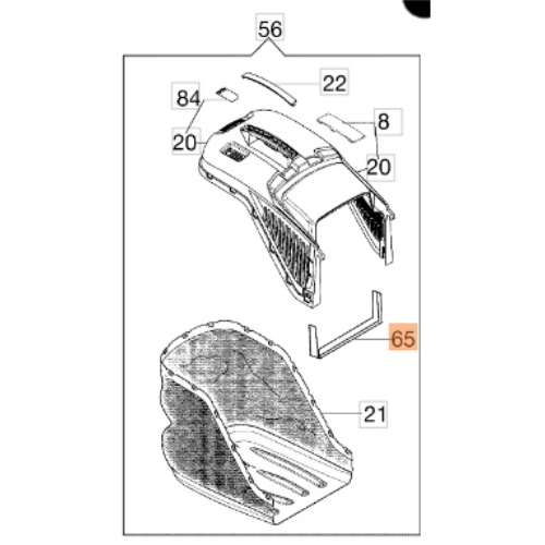 Supporto Telaio Cesto Rasaerba Efco  LR LV 48 53  Oleo Mac G GV 48 53