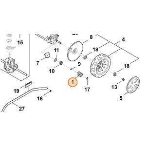 STIHL Pignone Sx per Rasaerba RM e RMA 248.3 253.3 443.3 448.3 453.3 Originale