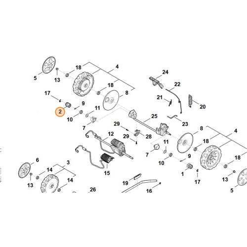 STIHL Pignone Dx per Rasaerba RM e RMA 248.3 253.3 443.3 448.3 453.3 Originale