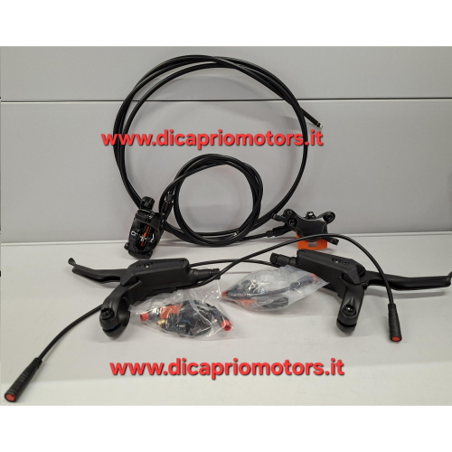 KIT IMPIANTO FRENANTE  FRENI A DISCO IDRAULICI ANT + POST PER FAT  E-BIKE CON SWITCH 