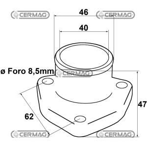 Tubo acqua per termostato per trattori FIAT- OM rif. OEM 4661543