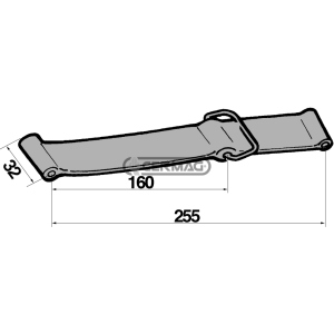 Cinghietta cofano in gomma Trattore FIAT Adatt. cod. OEM 4999154 5106362