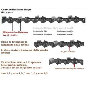 CATENA STIHL 1/4 P 1,1 MM 56 MAGLIE MS 194 150 HT 100 130 MSA 120 160 161 140 200 HTA 50