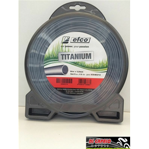 EFCO Filo Tondo 3,0 X 56 metri TITANIUM con Anima Rinforzata per Decespugliatore