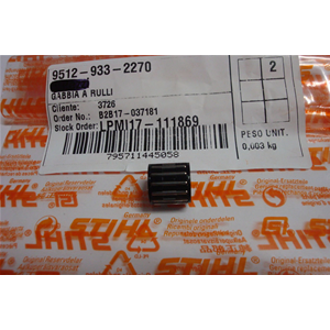 GABBIA A RULLI 10x13x13 MM FRIZIONE MOTOSEGA STIHL MS 193 194 201 200 150