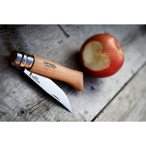 OPINEL COLTELLO COLTELLINO INOX N°08 LAMA 8.5 CM MANICO IN FAGGIO