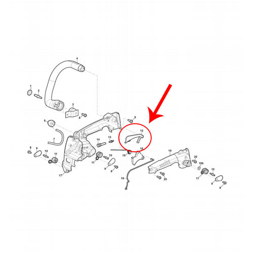 STIGA LEVA DI SICUREZZA MOTOSEGA SPR276