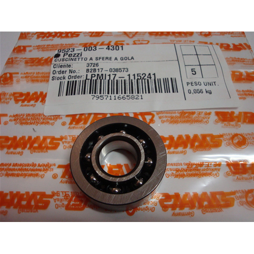 CUSCINETTO A SFERE STIHL 15X38X11 MOTOSEGA MS 271  MS 291