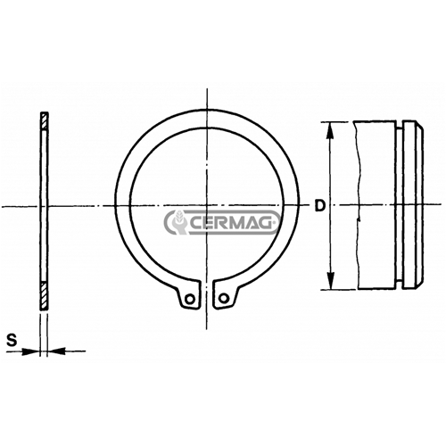 SEEGER PER ALBERI - DIN 471 - UNI 3653 - 7435 Tipo A - Diametro 28mm