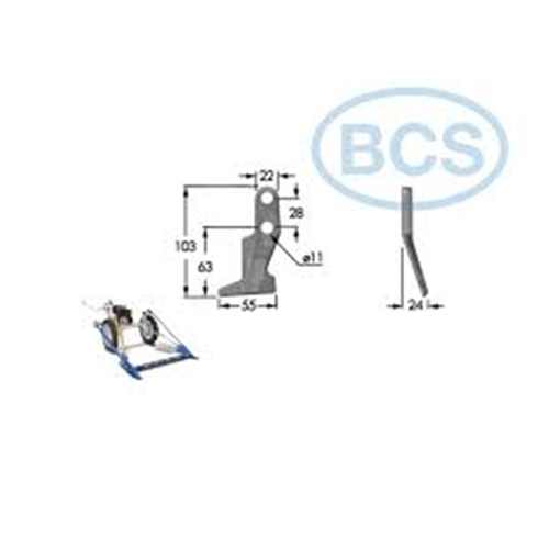 PREMILAMA DESTRO PER MOTOFALCIATRICE BCS 622