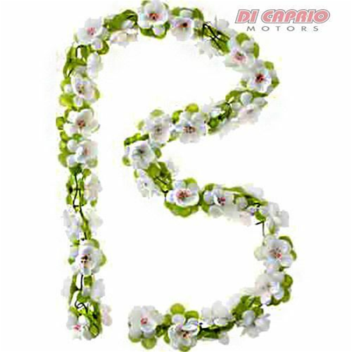 BASIL GHIRLANDA DECORATIVA PER CESTINO BICI FIORI BIANCHI