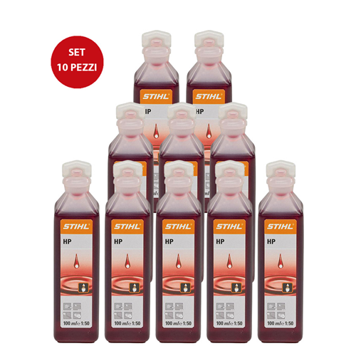 STIHL Olio Miscela HP per Motori 2 Tempi Decespugliatore Motosega 100ml 10 pz