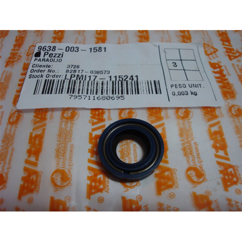 STIHL PARAOLIO SPECIALE ALBERO MOTORE MOTOSEGA STIHL 15x25x5 MM ORIGINALE