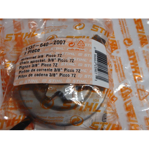 STIHL ROCCHETTO CATENA 3/8" PICCO 7 DENTI PER MOTOSEGA MS 192 193 194 T C TC ORIGINALE