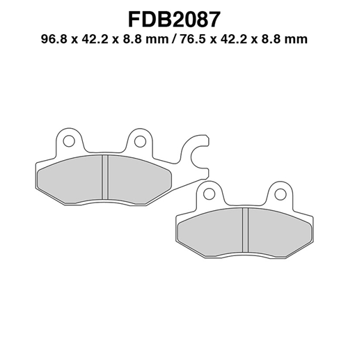 FERODO FDB2087 AG PASTIGLIE FRENO ARGENTO 