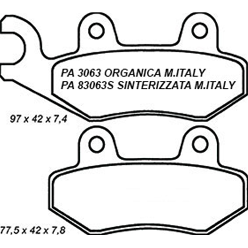 TEKNOETRE PA83063S PASTIGLIE FRENO - NOS