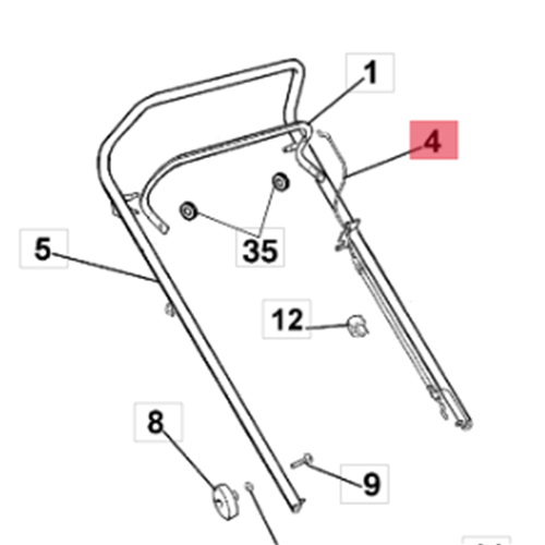 CAVO ARRESTO MOTORE RASAERBA EFCO LR 47 PA - LR 43 PA