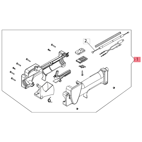 IMPUGNATURA COMPLETA D.26 DECESPUGLIATORE EFCO DSH 2500 S