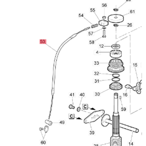 TRASMISSIONE FRENO TRINCIASARMENTI EFCO DR 65 - DR 80