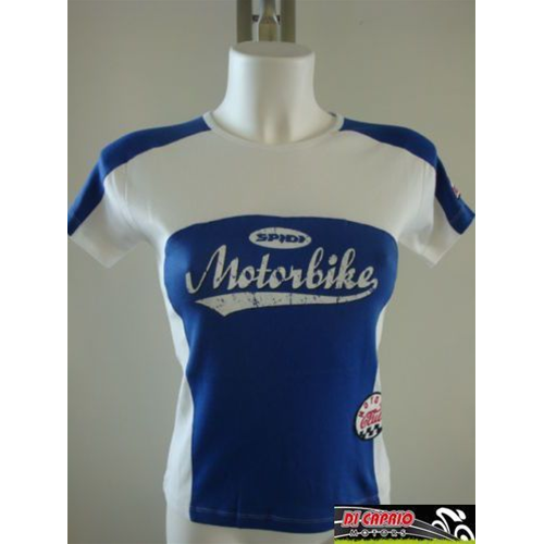 Maglietta Maglia Moto T-shirt Spidi Maya Lady Donna Tg. L OUTLET  BIANCO/TURCHESE