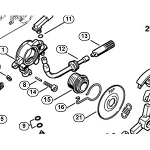 STIHL CHIOCCIOLA POMPA OLIO MOTOSEGA 029 039 MS 290 310 311 390 391